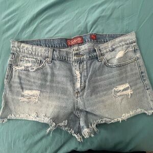 Lucky Brand Light Wash Distressed Denim Shorts